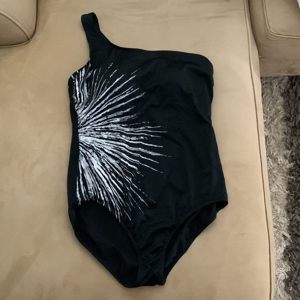 Chicos Swim one shoulder swimsuit